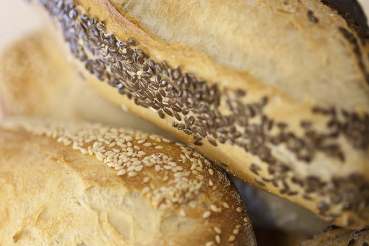 Baguette de harina de espelta con chía